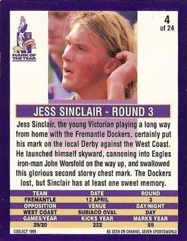 1999 Cadbury Classic Grabs 98 #4 Jess Sinclair Back
